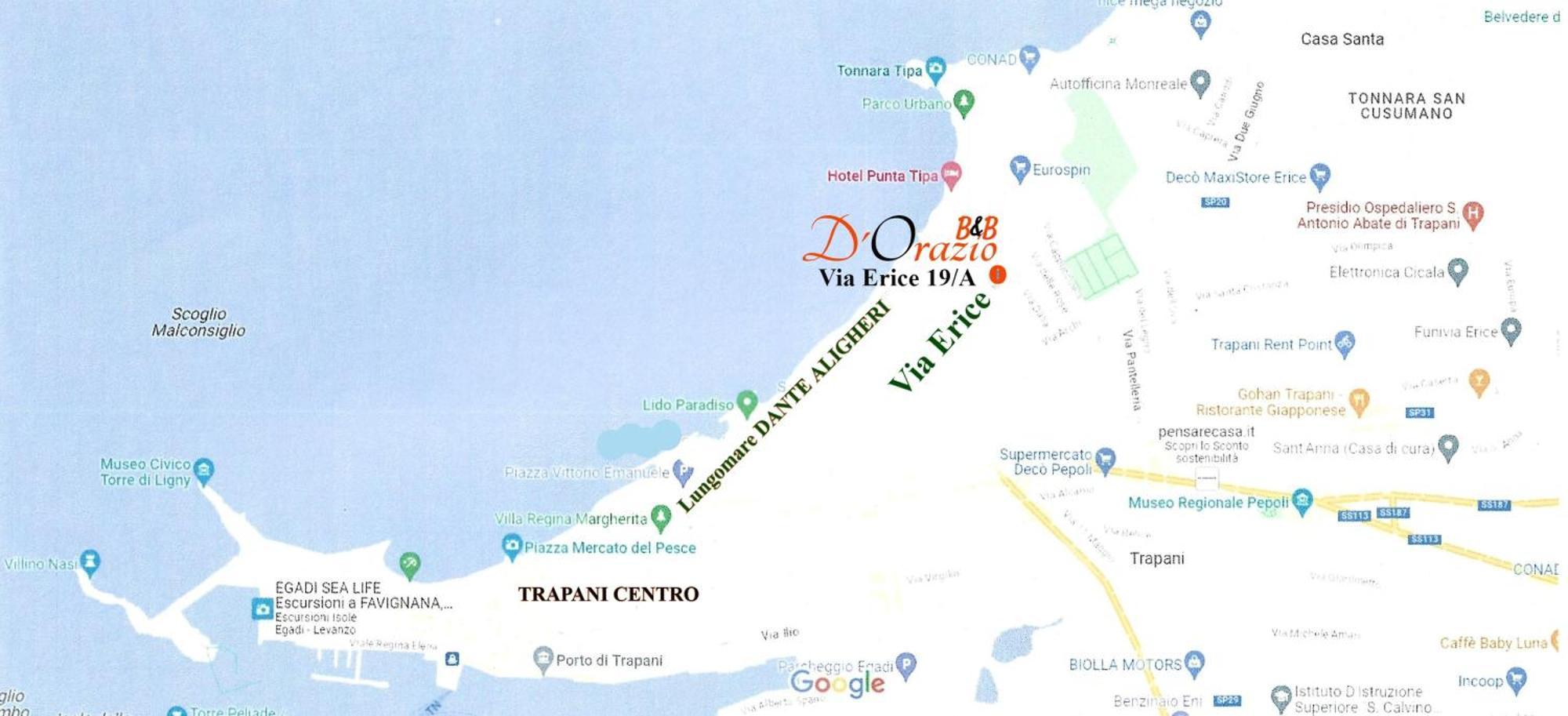 D'Orazio Mare E Dintorni Bed & Breakfast Trapani Ngoại thất bức ảnh